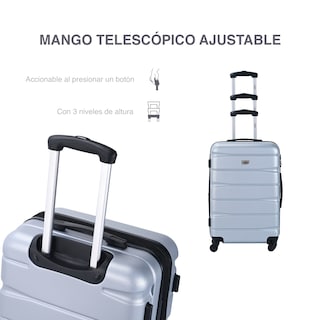 Foto 7 | Juego de Maletas Fly & Trip Grises 3 Piezas
