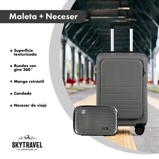 Foto 2 | Maleta de Viaje Skytravel 20 Pulgadas 4 Gris