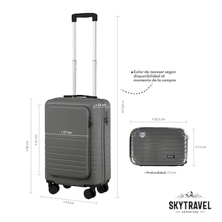 Foto 3 | Maleta de Viaje Skytravel 20 Pulgadas 4 Gris