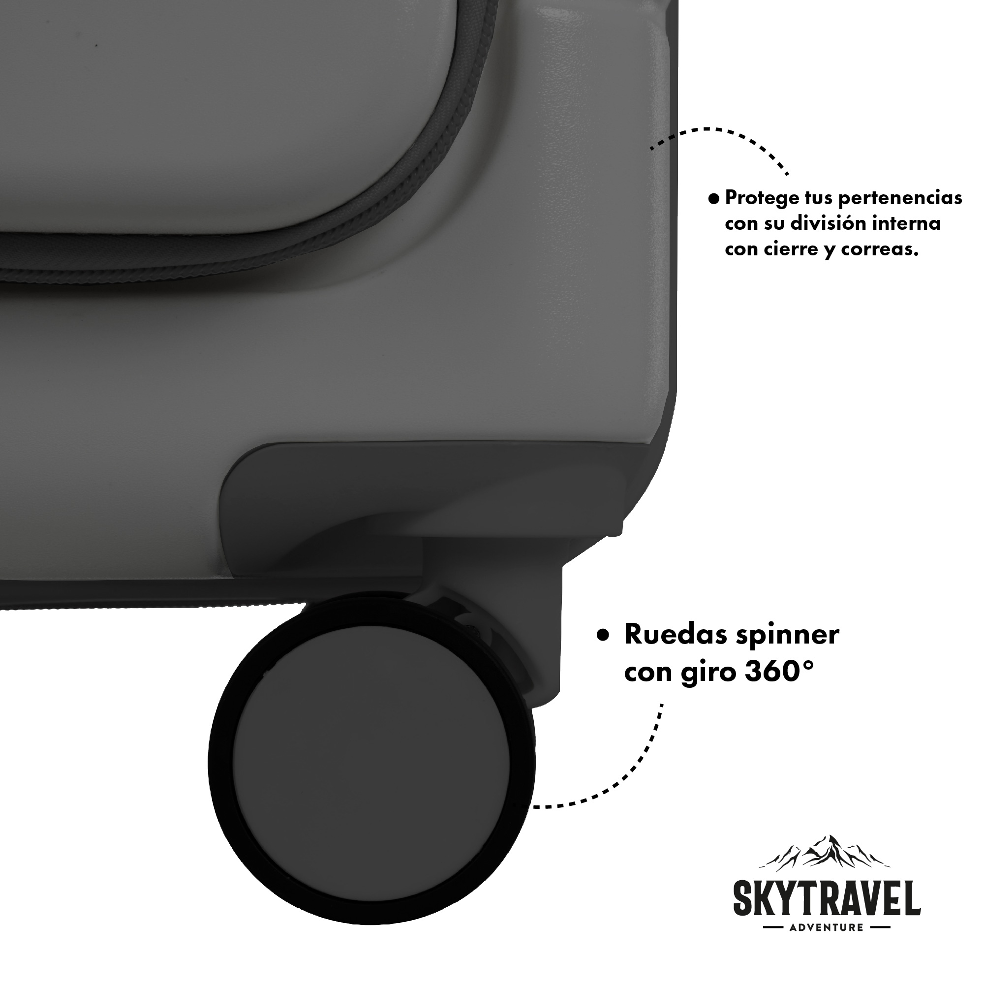 Foto 6 | Maleta de Viaje Skytravel 20 Pulgadas 4 Gris