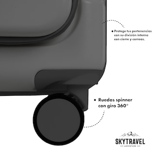 Foto 6 | Maleta de Viaje Skytravel 20 Pulgadas 4 Gris