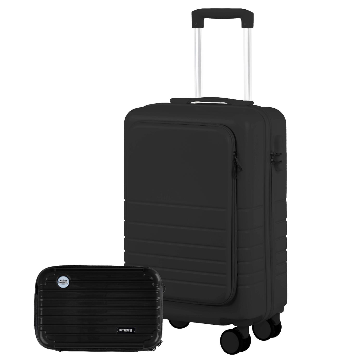 Foto 1 | Maleta de Viaje 10kg 20 Pulgadas Cabina Carry On 4 Rueda 360 Negro