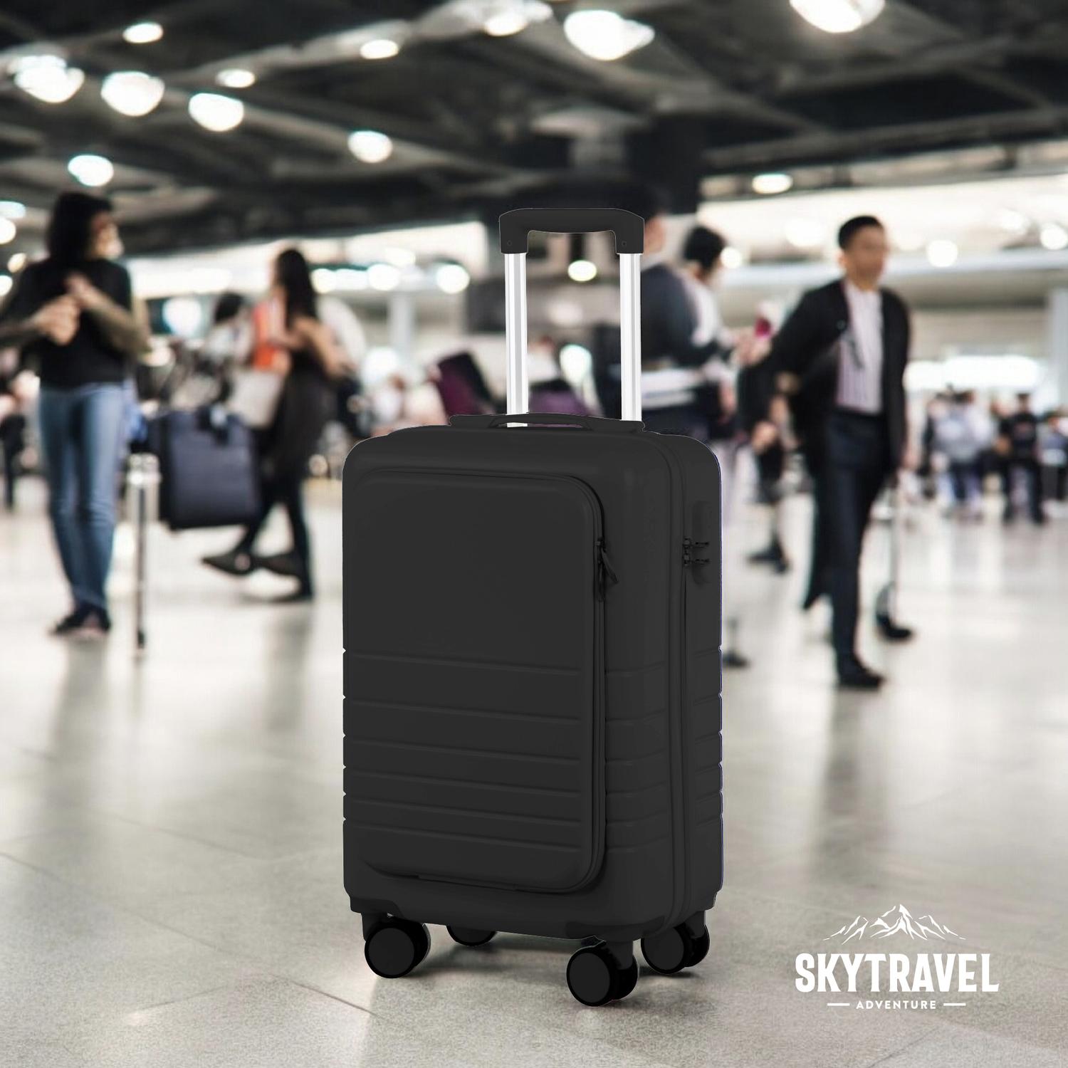 Foto 5 pulgar | Maleta de Viaje 10kg 20 Pulgadas Cabina Carry On 4 Rueda 360 Negro