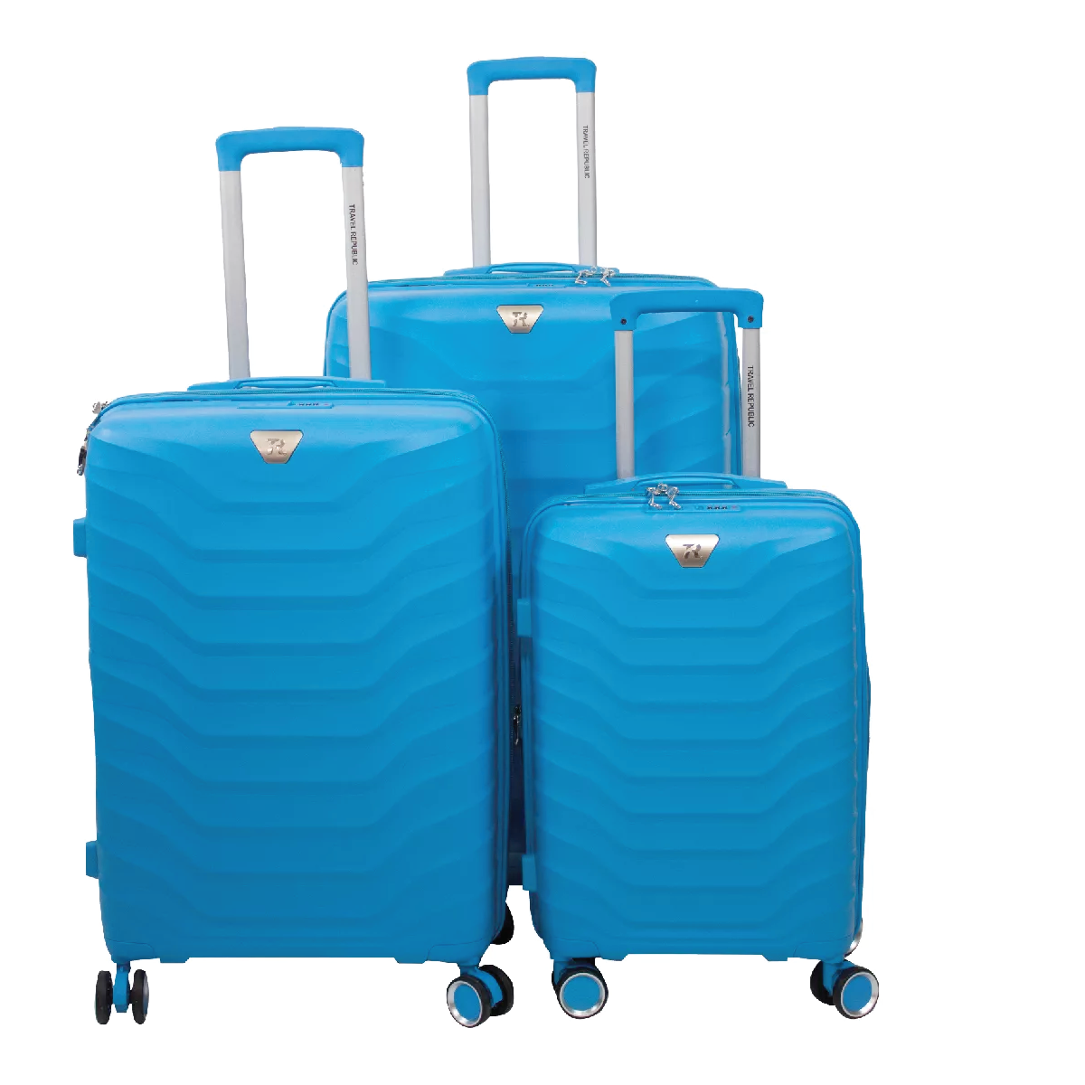 Set De Maletas Rigidas Travel Republic Tr-ferfuc06tr-fertur05 Turqueza Fucsia