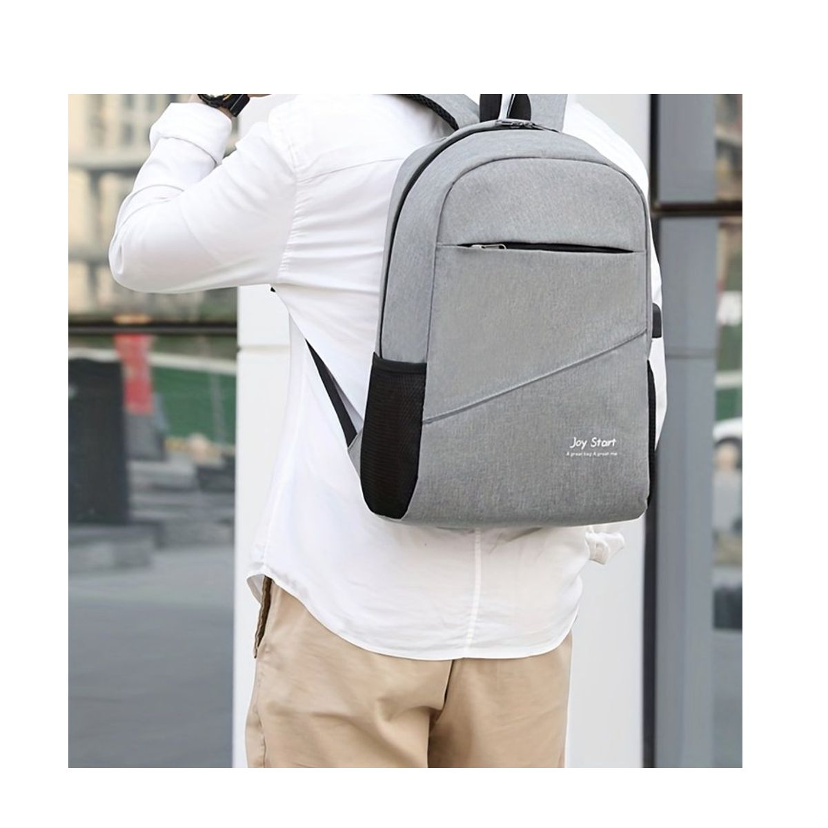 Foto 3 pulgar | Kit De 3 Mochilas De Uso En Oficina O Escolar Con Compartimento Para Laptop Gris