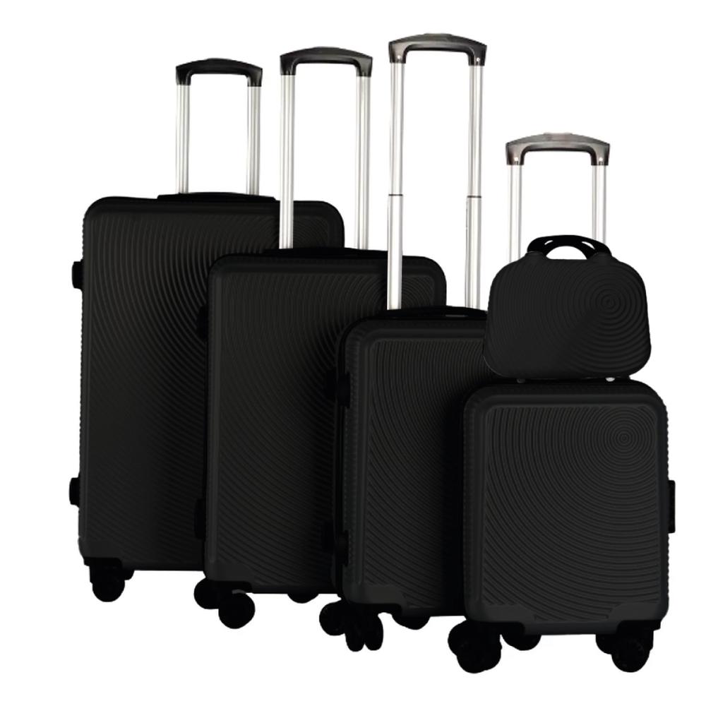 Juego Set De Maletas 5 Pzs Rigidas 4 Ruedas 360 Resistentes