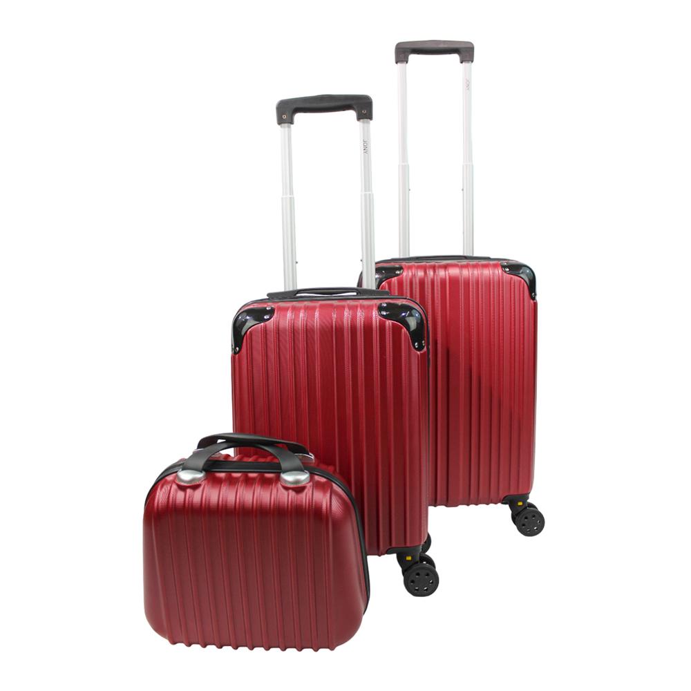 Set Maletas De Cabina Y Neceser Jon 5832 3 Piezas Vino Vino