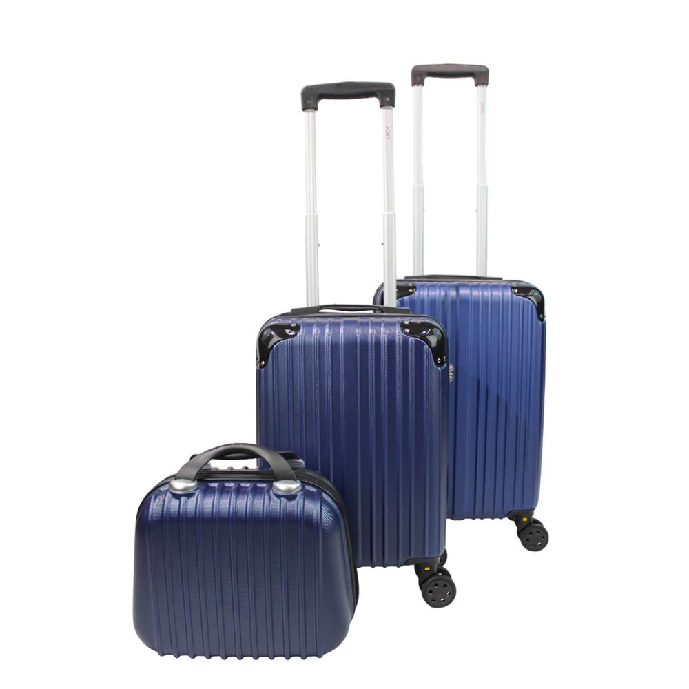 Foto 1 | Set Maletas De Cabina Y Neceser Jon 5832 3 Piezas Azul Azul