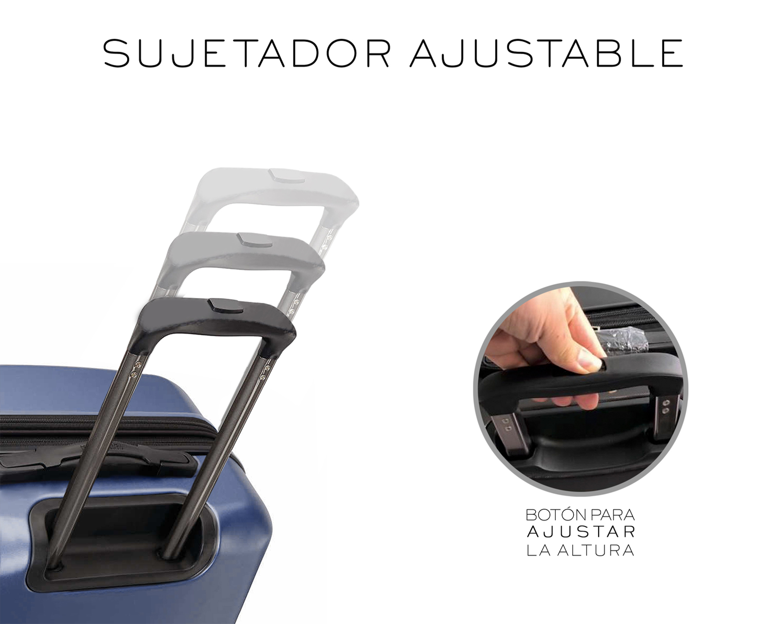 Foto 5 pulgar | Set de 4 Maletas Rígidas con Ruedas Giratorias Basitex Azul Marino