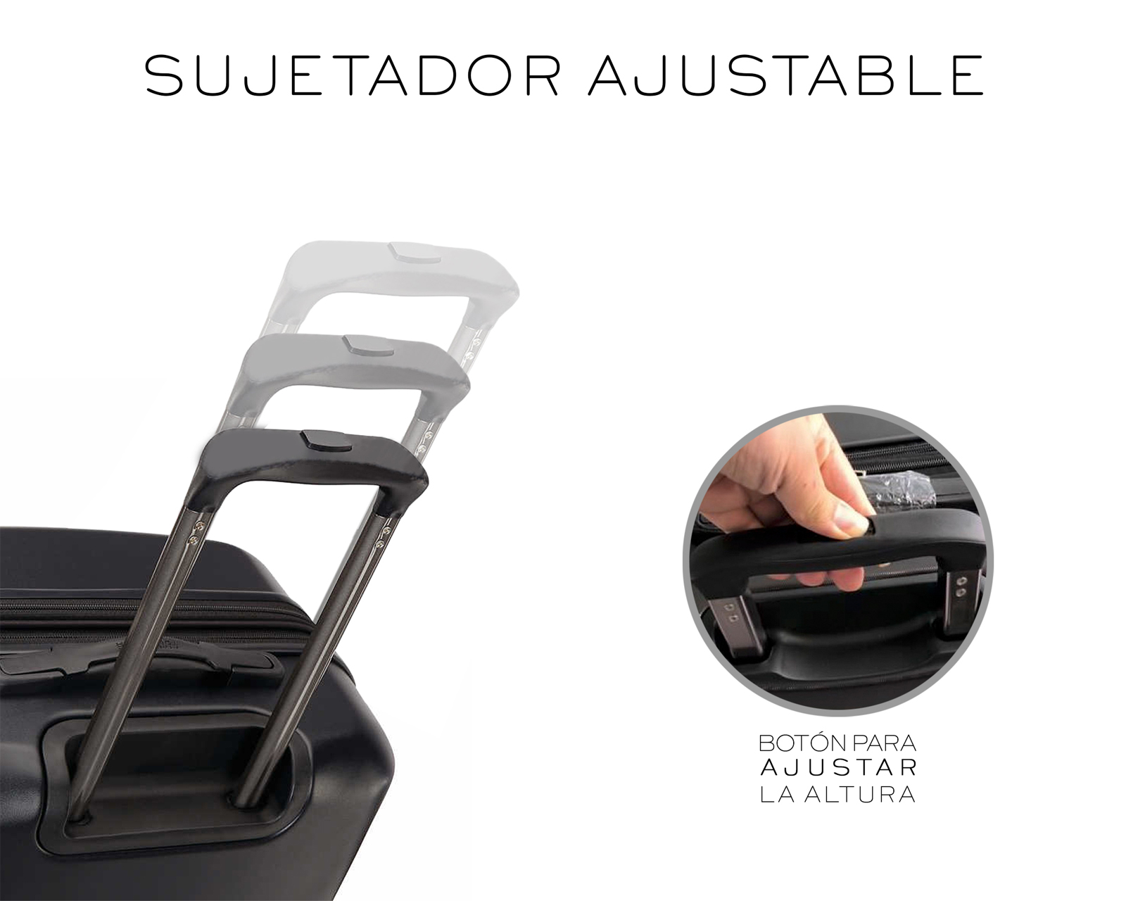 Foto 5 pulgar | Set de 4 Maletas Rigidas con Ruedas Giratorias Basitex Negras