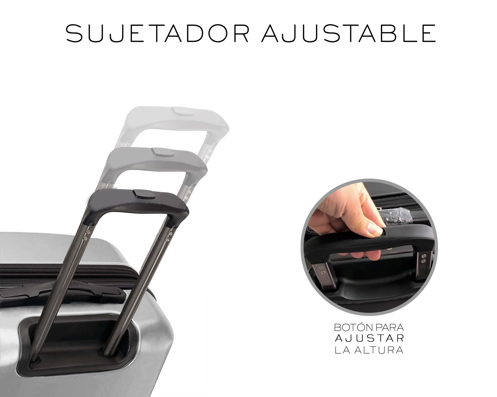 Foto 5 pulgar | Set de 4 Maletas Rigidas con Ruedas Giratorias Basitex Plateadas