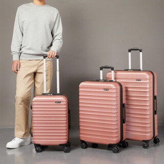 Foto 3 | Juego de Maletas Amazon Basics Hardshell 3 Piezas Rosa - Venta Internacional