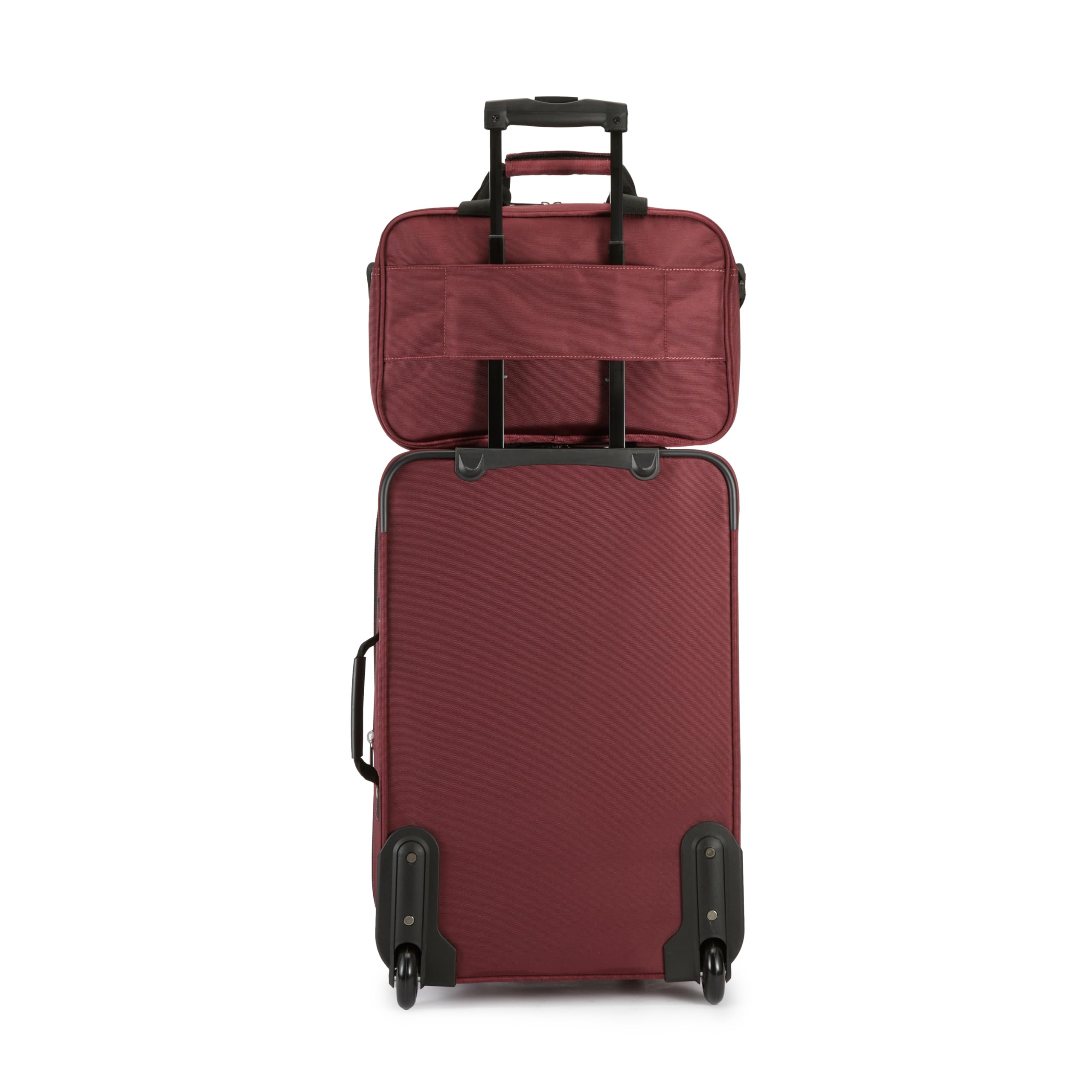 Foto 7 pulgar | Juego de Equipaje Amazon Basics Carry On de 23" con Bolsa de Mano Rojo - Venta Internacional