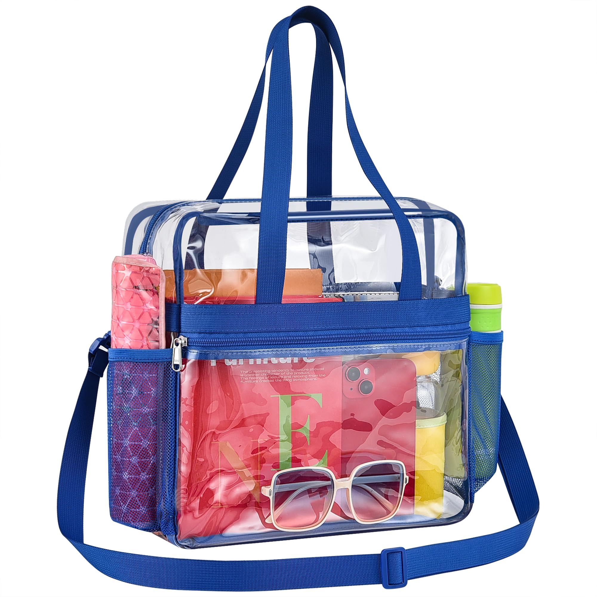 Foto 2 pulgar | Bolsa Transparente Paxiland Stadium Events, 30 X 15 X 30 Cm, Impermeable, Azul - Venta Internacional.