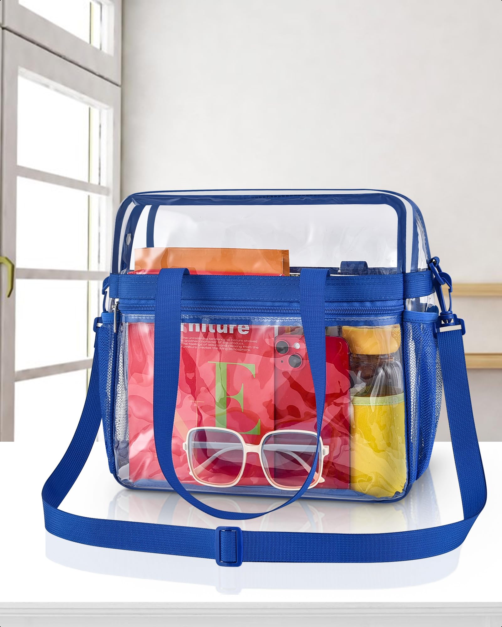 Foto 7 pulgar | Bolsa Transparente Paxiland Stadium Events, 30 X 15 X 30 Cm, Impermeable, Azul - Venta Internacional.