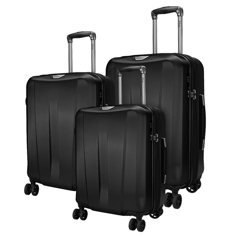 Foto 1 | Set De 3 Maletas De Policarbonato Ea1 20'', 24'' Y 28” - Negras