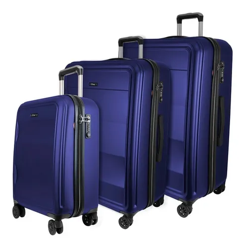 Foto 1 | Set de Maletas con Ruedas Sqbags Azules 3 Piezas