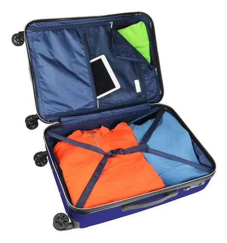 Foto 6 | Set de Maletas con Ruedas Sqbags Azules 3 Piezas