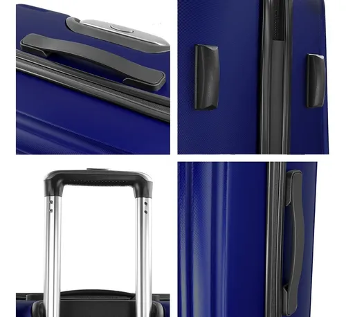 Foto 7 | Set de Maletas con Ruedas Sqbags Azules 3 Piezas