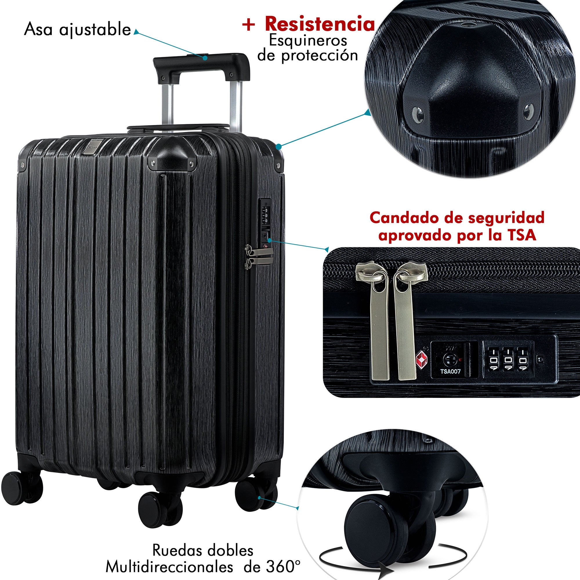 Foto 2 | Set De 2 Maletas De Policarbonato Yin 20'' Y 24” - Oxford
