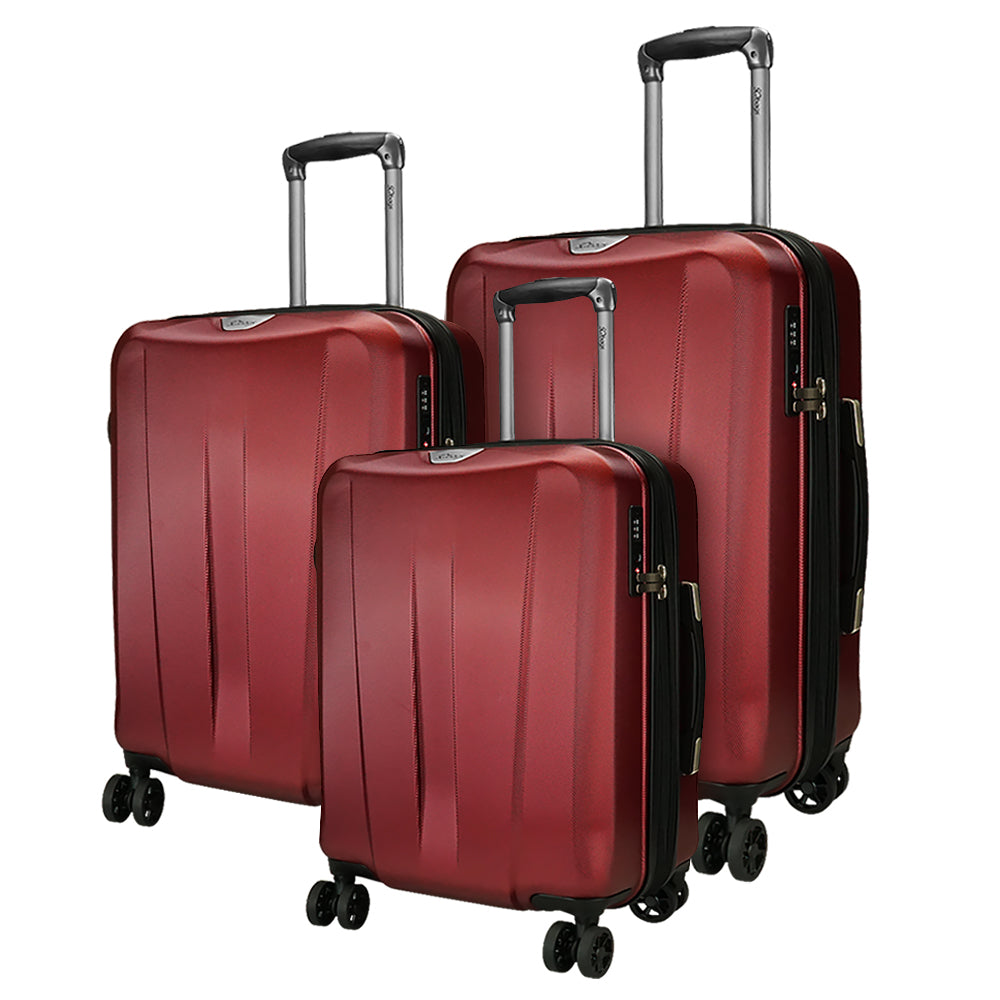 Foto 1 | Set De 3 Maletas De Policarbonato Ea1 20'', 24'' Y 28” - Roja