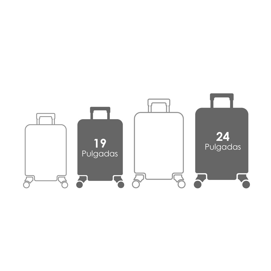 Foto 2 | Set de Maletas para Viaje Ultra Resistente 4 Ruedas 360 de 19 y 24 Pulgadas Etco Travel