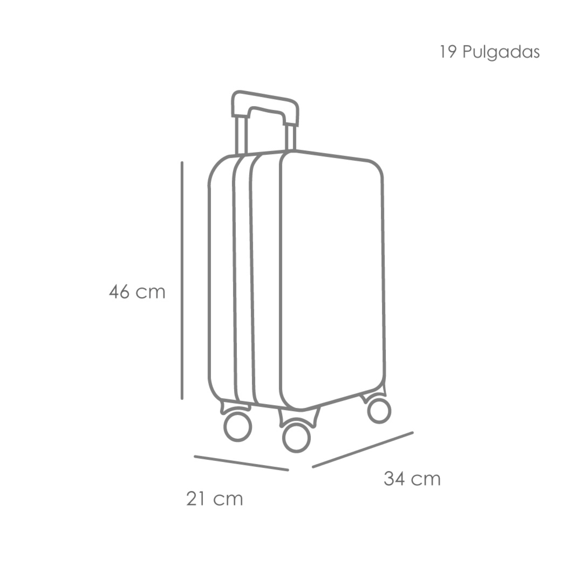 Foto 4 pulgar | Set de Maletas para Viaje Ultra Resistente 4 Ruedas 360 de 19 y 24 Pulgadas Etco Travel