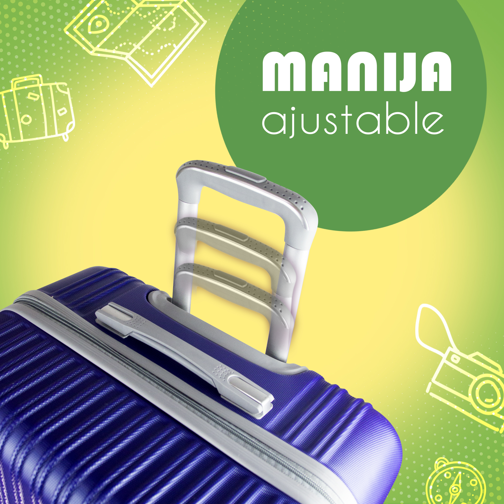 Foto 6 pulgar | Set de Maletas para Viaje Ultra Resistente 4 Ruedas 360 de 19 y 24 Pulgadas Etco Travel