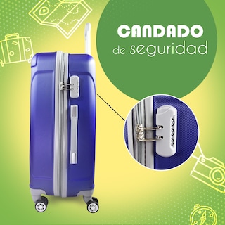 Foto 7 | Set de Maletas para Viaje Ultra Resistente 4 Ruedas 360 de 19 y 24 Pulgadas Etco Travel