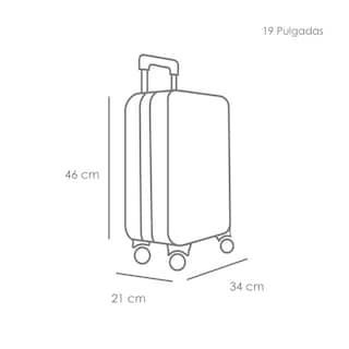 Foto 3 | Set de Maletas para Viaje Ultra Resistente 4 Ruedas 360 de 19 y 24 Pulgadas Etco Travel