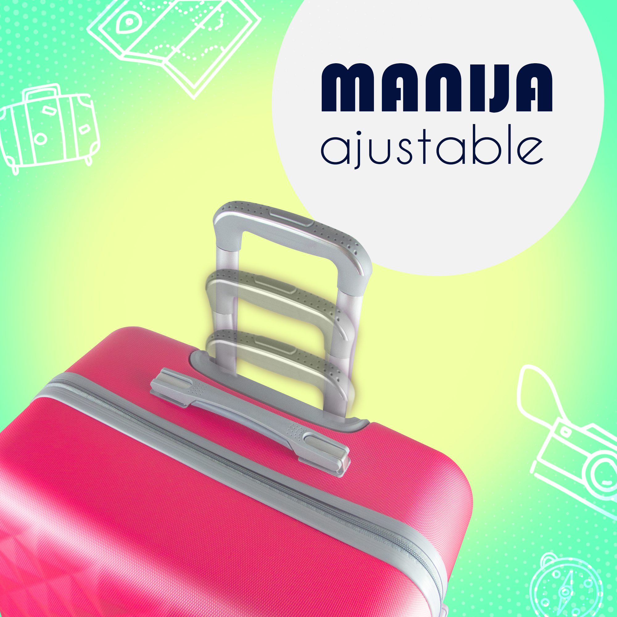 Foto 7 pulgar | Set de Maletas para Viaje Ultra Resistente 4 Ruedas 360 de 19 y 24 Pulgadas Etco Travel