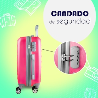 Foto 7 | Set de Maletas para Viaje Ultra Resistente 4 Ruedas 360 de 19 y 24 Pulgadas Etco Travel