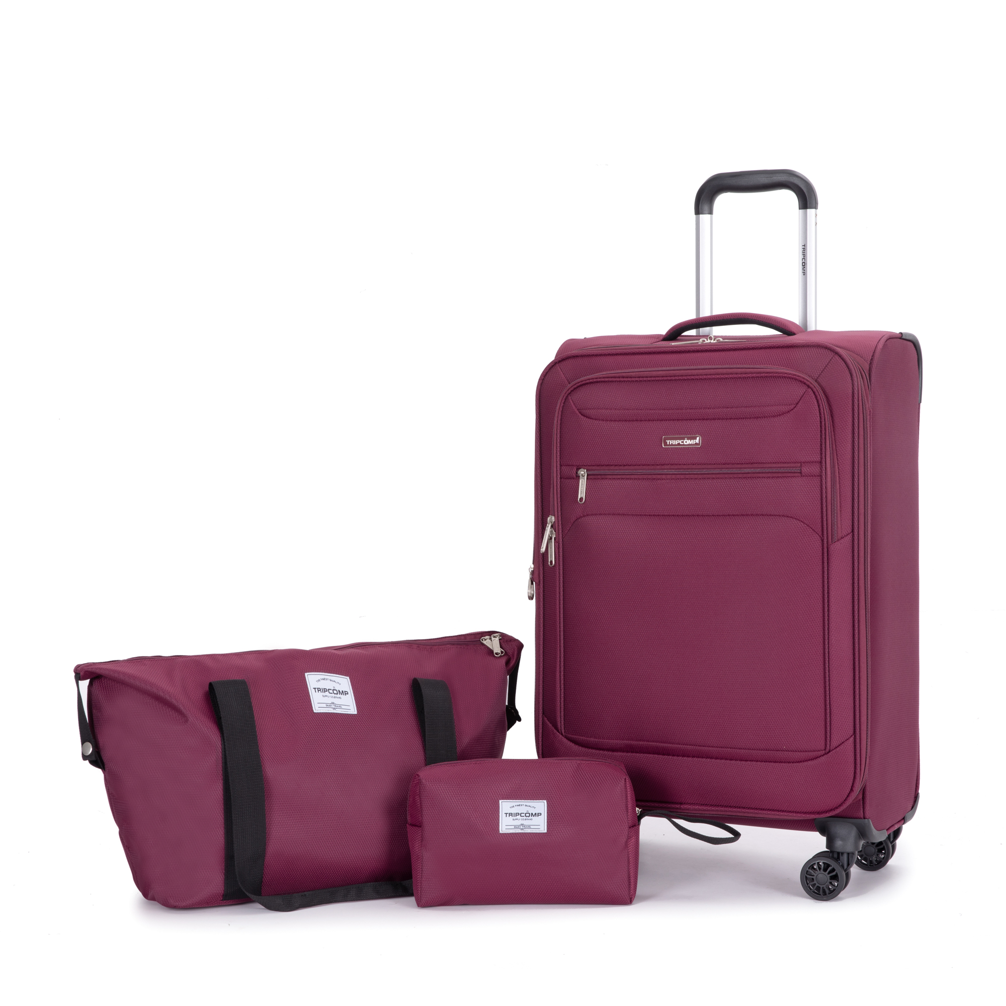 Juego Set De Equipaje 3 Piezas Maleta De Mano 18 Pulgadas Bolsa De Viaje Ruedas Dobles Giratorias