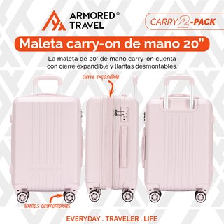 Foto 3 | Maletas de Viaje Carry-on de Mano 10kg Bella Rígida 2 Pack 20 y 16 Pulgadas con Llantas Desmontables
