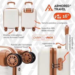 Foto 5 | Maletas de Viaje Carry-on 10kg Rígida 2 Pack 20 y 16 Pulgadas con Llantas Desmontables