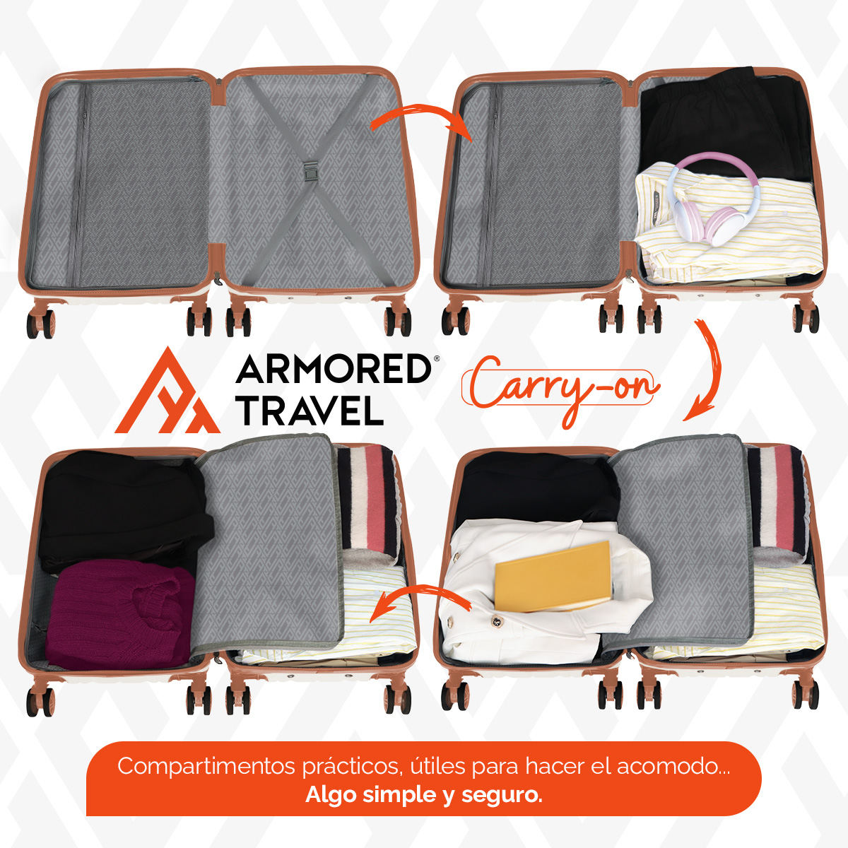 Foto 8 pulgar | Maletas de Viaje Carry-on 10kg Rígida 2 Pack 20 y 16 Pulgadas con Llantas Desmontables