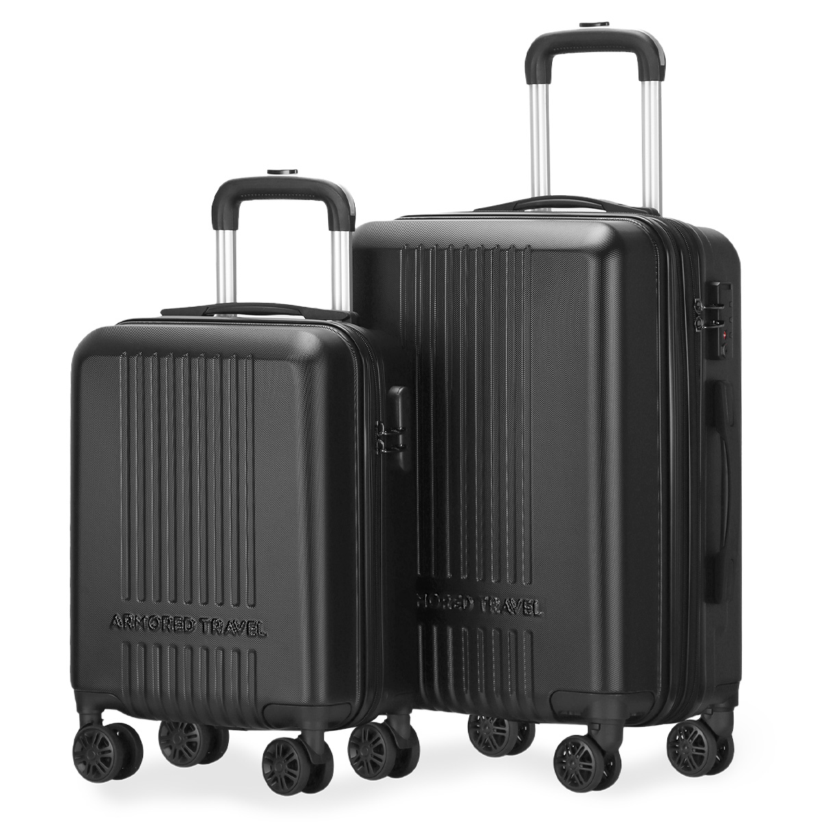 Maletas de Viaje Carry-on de Mano 10kg Nitro Rígida 2 Pack 20 y 16 Pulgadas con Llantas Desmontables
