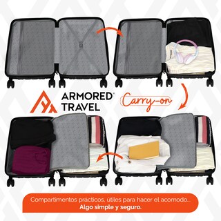 Foto 5 | Maletas de Viaje Carry-on de Mano 10kg Nitro Rígida 2 Pack 20 y 16 Pulgadas con Llantas Desmontables