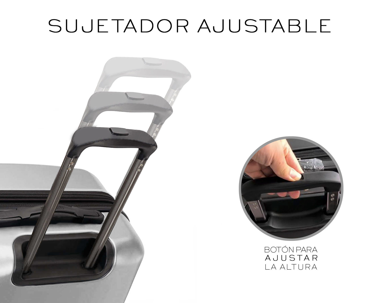 Foto 6 pulgar | Set De 3 Maletas Rigidas Con Ruedas Giratorias Basitex Plateado