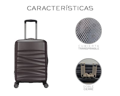 Foto 8 | Set De 3 Maletas Rigidas Con Ruedas Giratorias Basitex Cafés