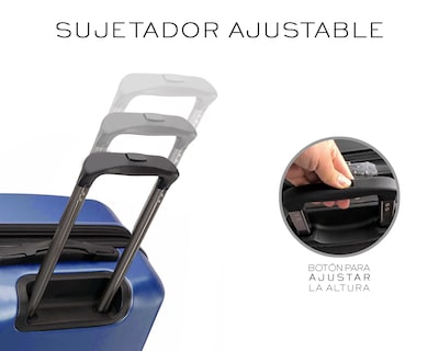 Foto 5 | Set De 3 Maletas Rigidas Con Ruedas Giratorias Basitex Azul Marino