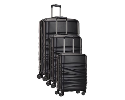 Foto 1 | Set De 3 Maletas Rigidas Con Ruedas Giratorias Basitex Negro