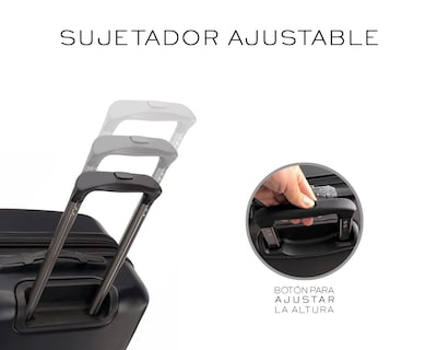 Foto 4 | Set De 3 Maletas Rigidas Con Ruedas Giratorias Basitex Negro