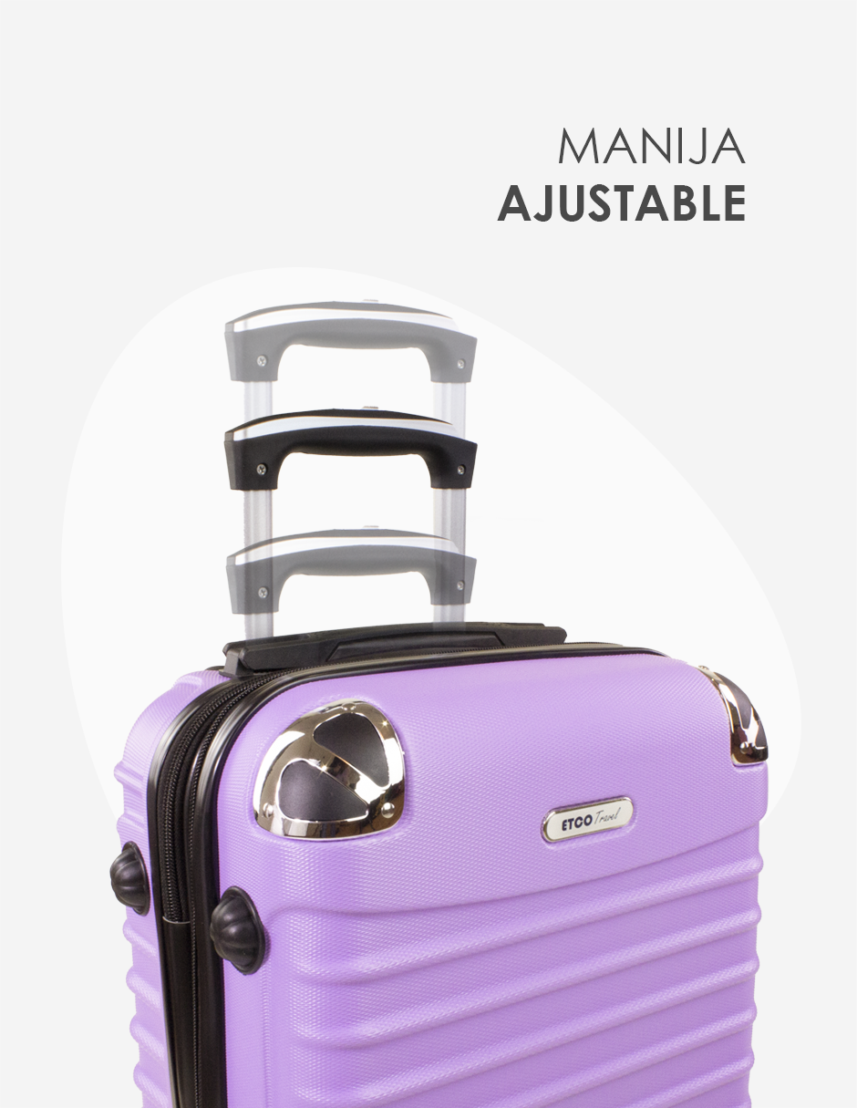 Foto 4 pulgar | Juego de Maleta Etco Travel Lila 2 Piezas