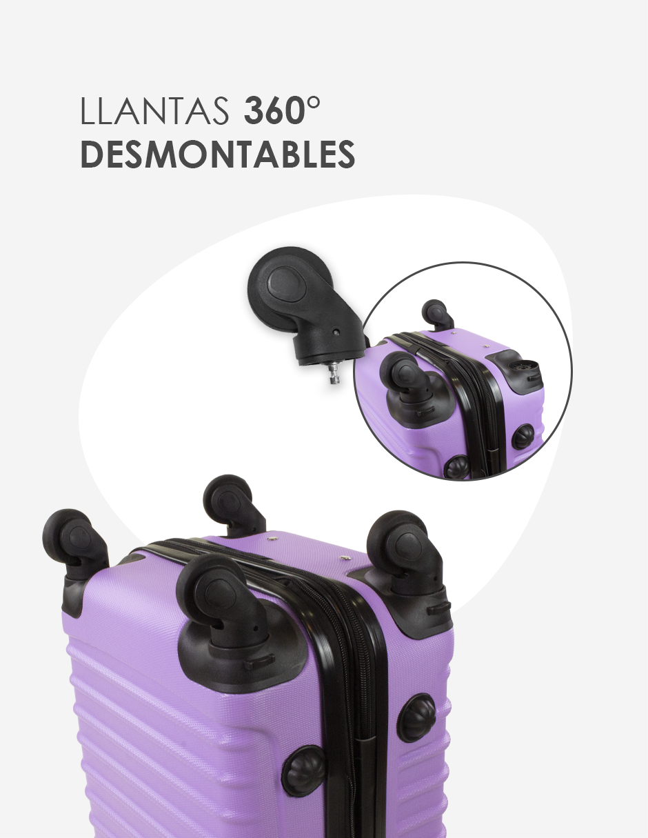 Foto 4 | Juego de Maleta Etco Travel Lila 2 Piezas