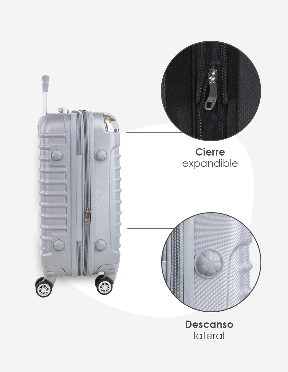Foto 4 | Juego de Maleta Etco Travel Gris 2 Piezas