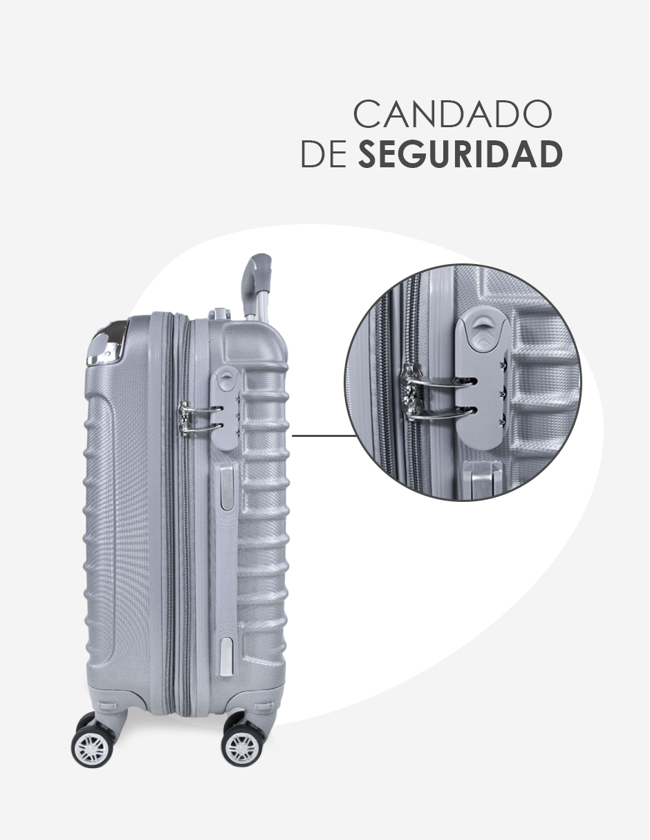 Foto 5 | Juego de Maleta Etco Travel Gris 2 Piezas