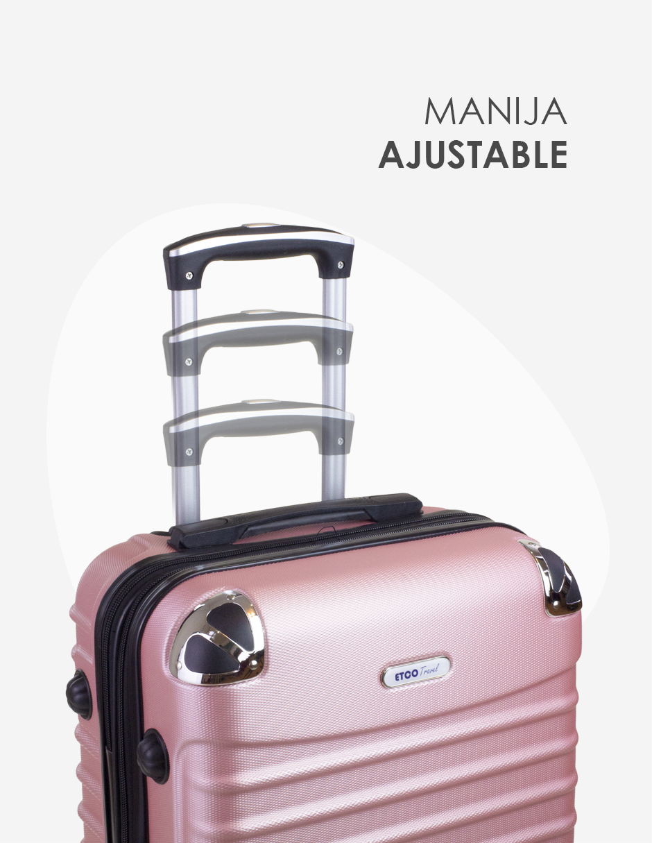 Foto 5 | Set de Maleta + Neceser Etco Travel Rosa