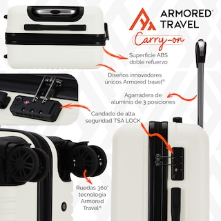 Foto 4 | Maleta De Viaje Rígida Carry On De Mano Chess Cabina Rosa 20 Pulgadas 10 Kg Abs Doble Refuerzo Con Candado Alta Seguri