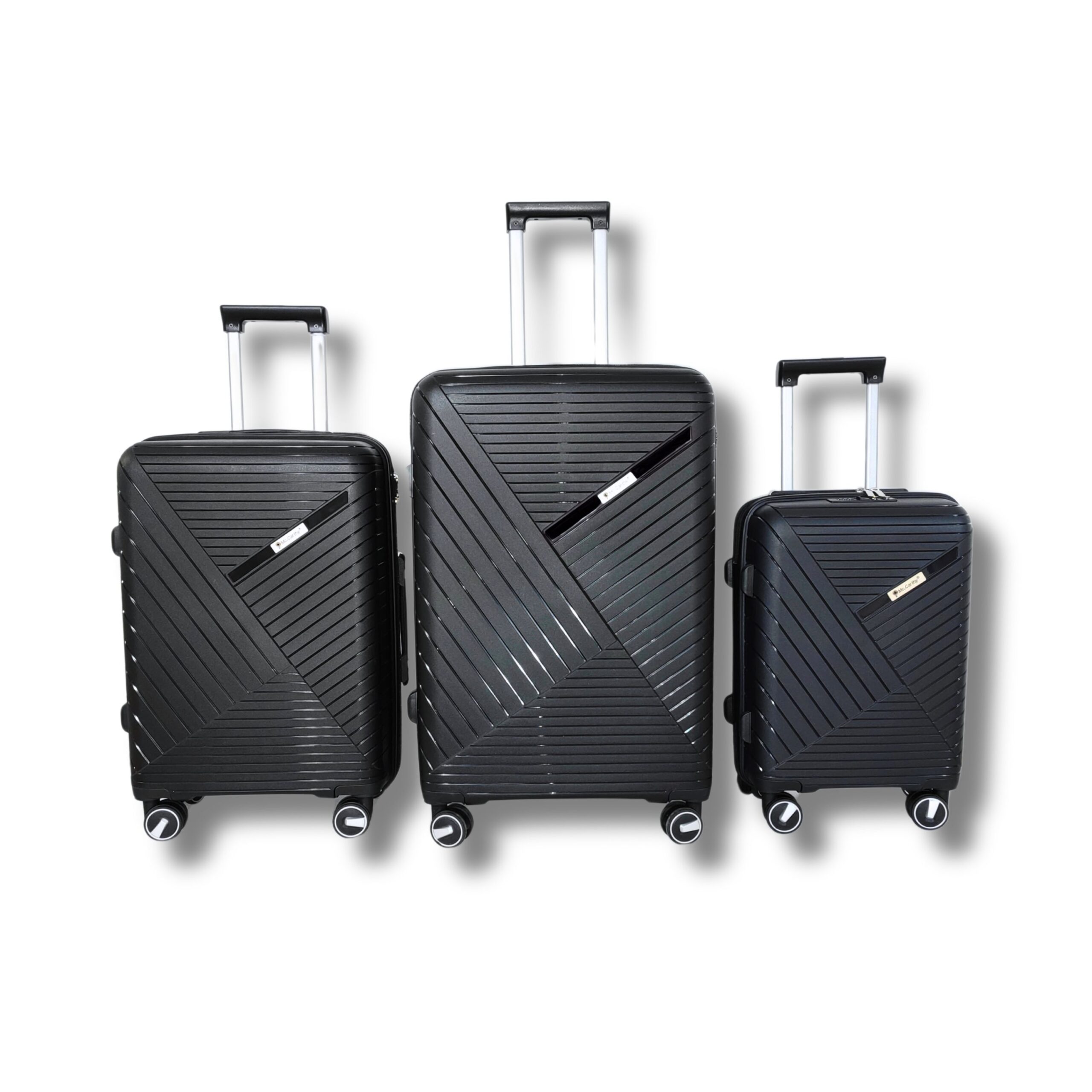 Set  De 3 Maletas 17'',21'' Y 25'' Mccarthy  Modelo Magic-3 Negro